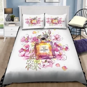 Chanel Coco Logo Brand Bedding Set Home Decor Luxury Bedspread Bedroom