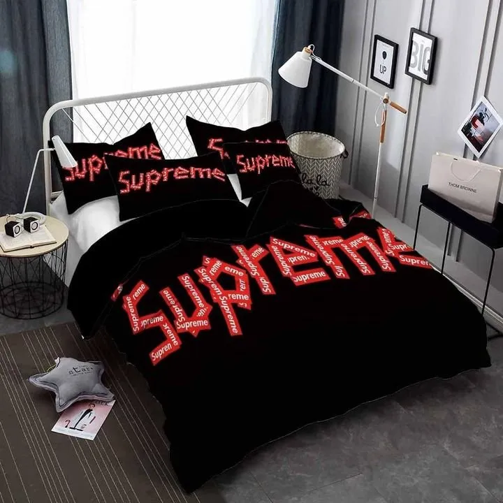 Supreme Logo Brand Bedding Set Luxury Home Decor Bedroom Bedspread