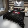 Louis Vuitton Supreme Mickey Mouse Disney Louis Vuitton Logo Brand Bedding Set Bedroom Luxury Bedspread Home Decor