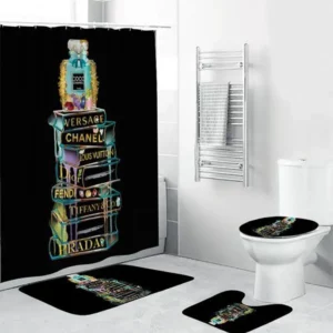 Chanel Perfume Bathroom Set Bath Mat Hypebeast Luxury Fashion Brand Home Decor