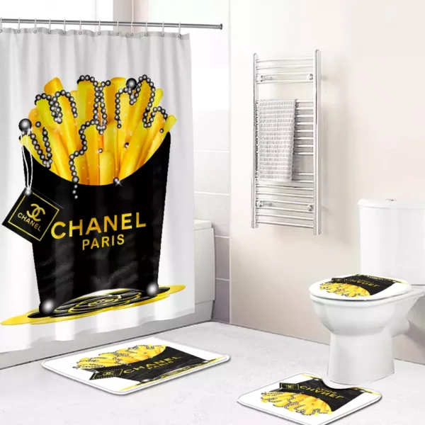 Chanel Bathroom Set Home Decor Luxury Fashion Brand Bath Mat Hypebeast