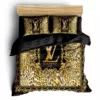 Louis Vuitton Logo Brand Bedding Set Home Decor Luxury Bedspread Bedroom