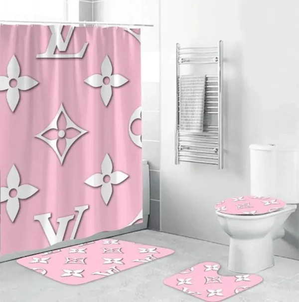 Louis Vuitton Pinky Bathroom Set Home Decor Hypebeast Luxury Fashion Brand Bath Mat