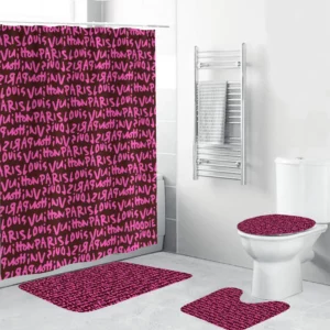 Louis Vuitton Pinky Bathroom Set Luxury Fashion Brand Hypebeast Home Decor Bath Mat