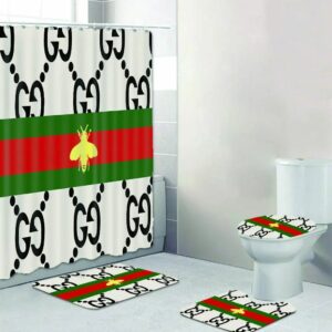 Gucci Bee Bathroom Set Home Decor Hypebeast Luxury Fashion Brand Bath Mat