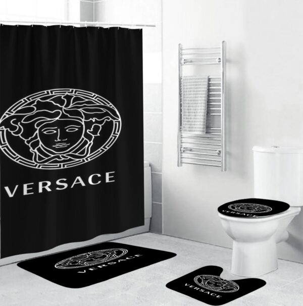 Gianni Versace Black Bathroom Set Luxury Fashion Brand Bath Mat Home Decor Hypebeast