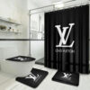 Louis Vuitton Lv Black Bathroom Set Bath Mat Home Decor Hypebeast Luxury Fashion Brand