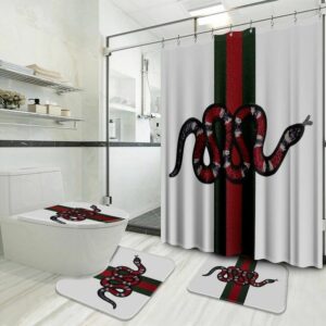 Gucci Snake Bathroom Set Luxury Fashion Brand Bath Mat Hypebeast Home Decor