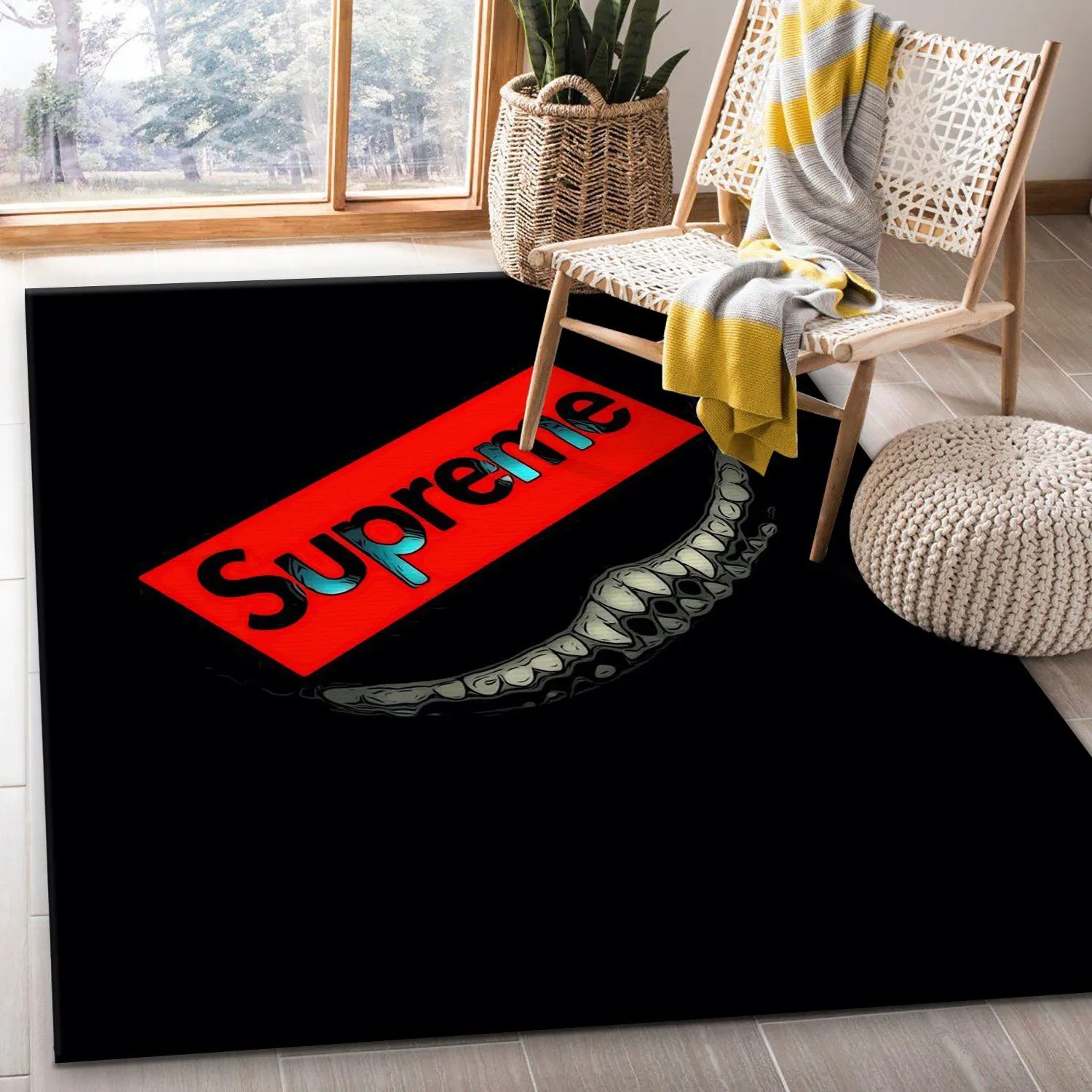 Supreme Rectangle Rug Area Carpet Fashion Brand Door Mat Home Decor Luxury