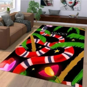 Gucci snake Rectangle Rug Door Mat Area Carpet Home Decor Fashion Brand Luxury