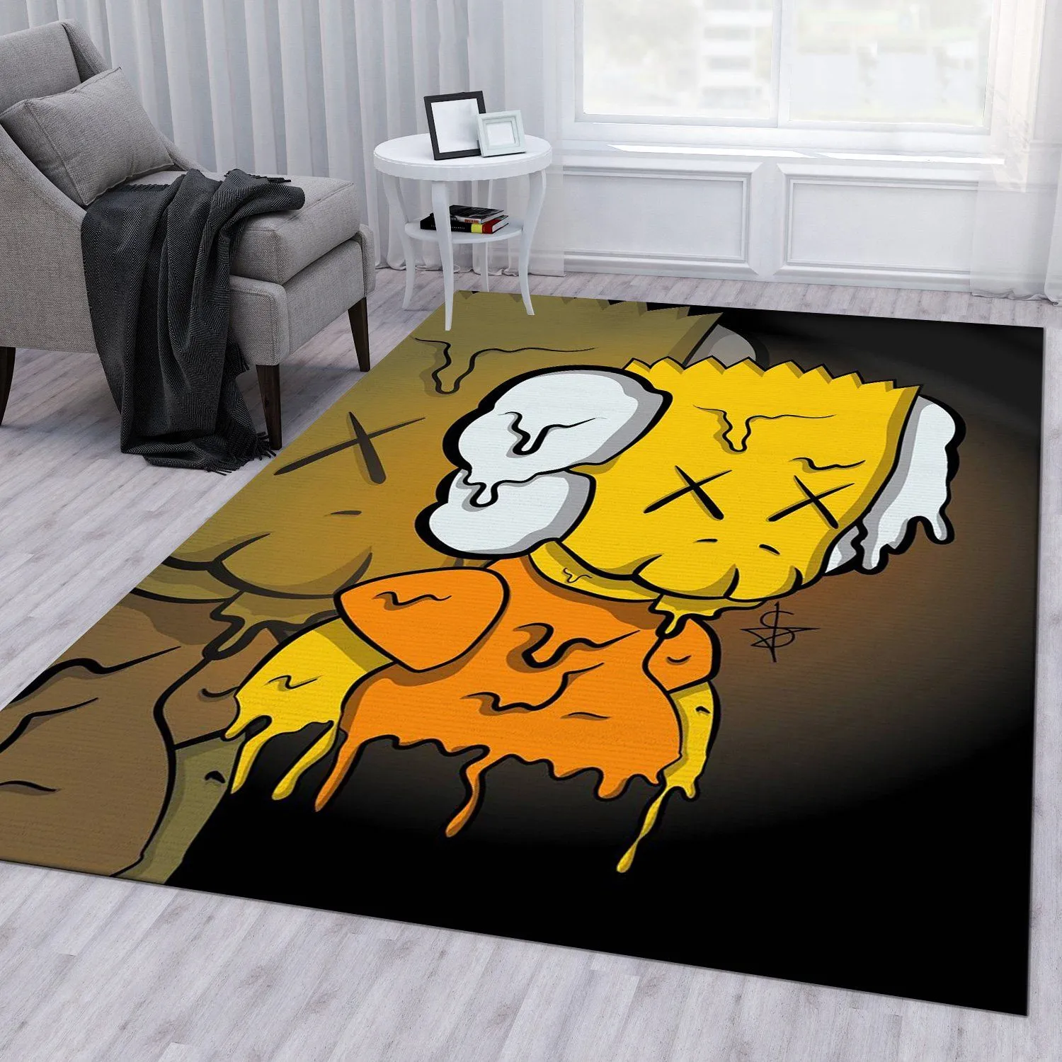 Kaws bart Rectangle Rug Door Mat Area Carpet Fashion Brand Luxury Home Decor