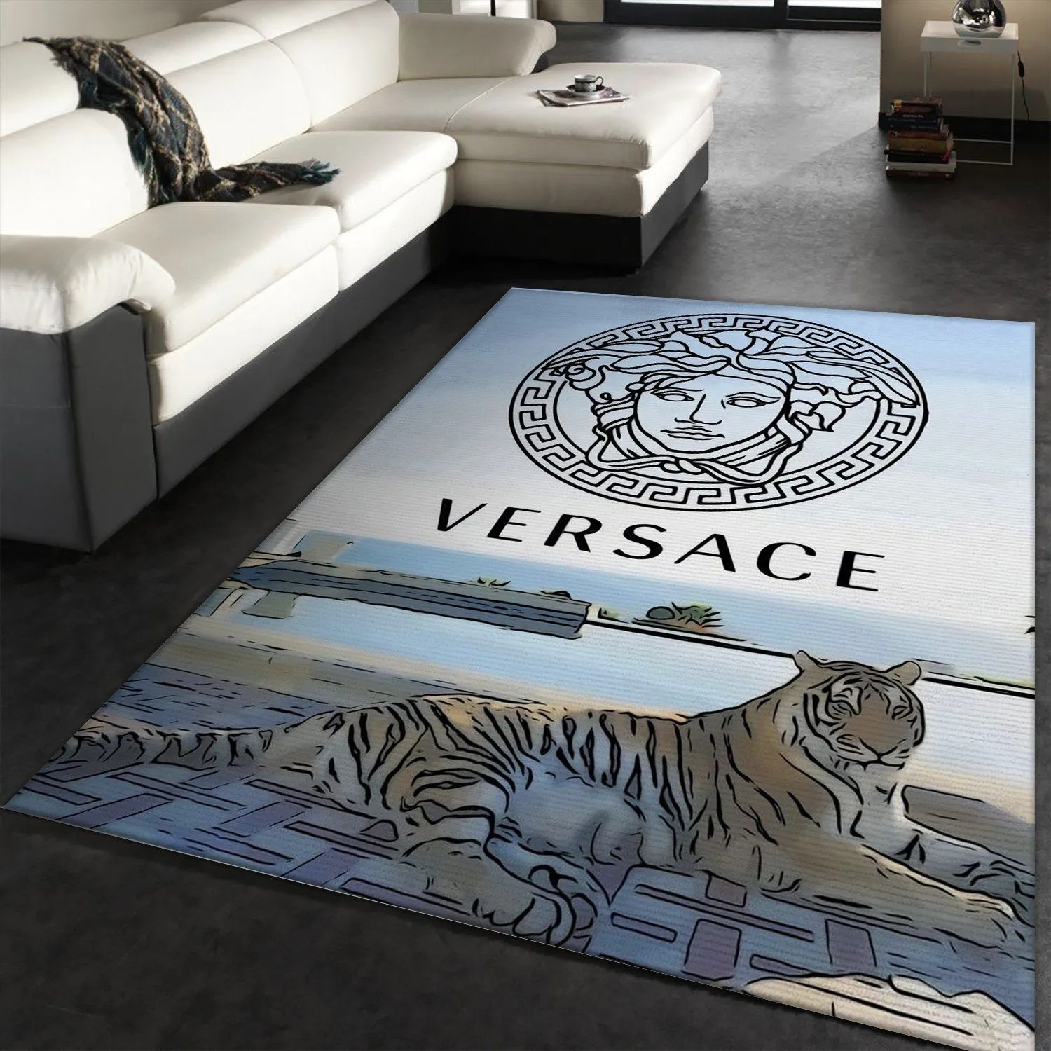 Versace Rectangle Rug Fashion Brand Door Mat Luxury Home Decor Area Carpet