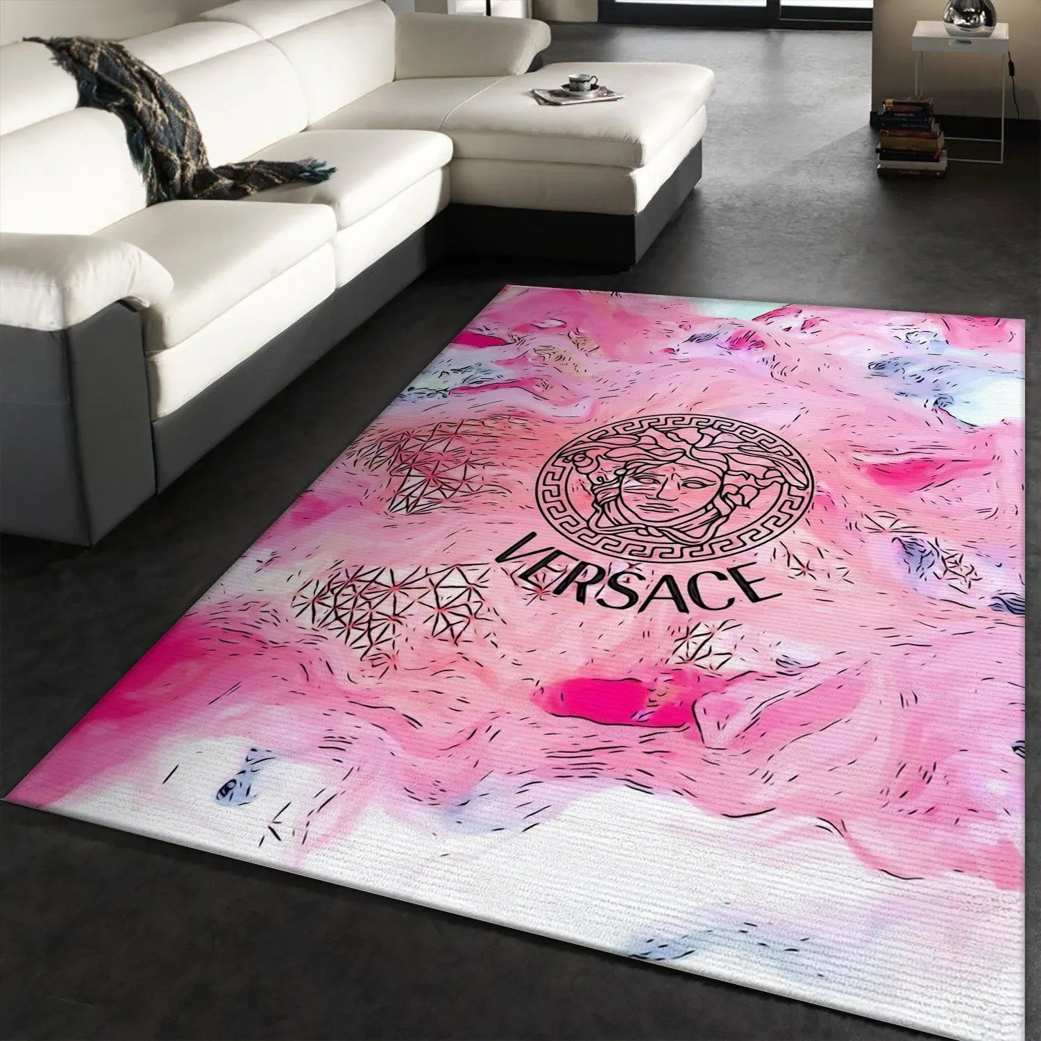 Versace Rectangle Rug Fashion Brand Door Mat Area Carpet Luxury Home Decor