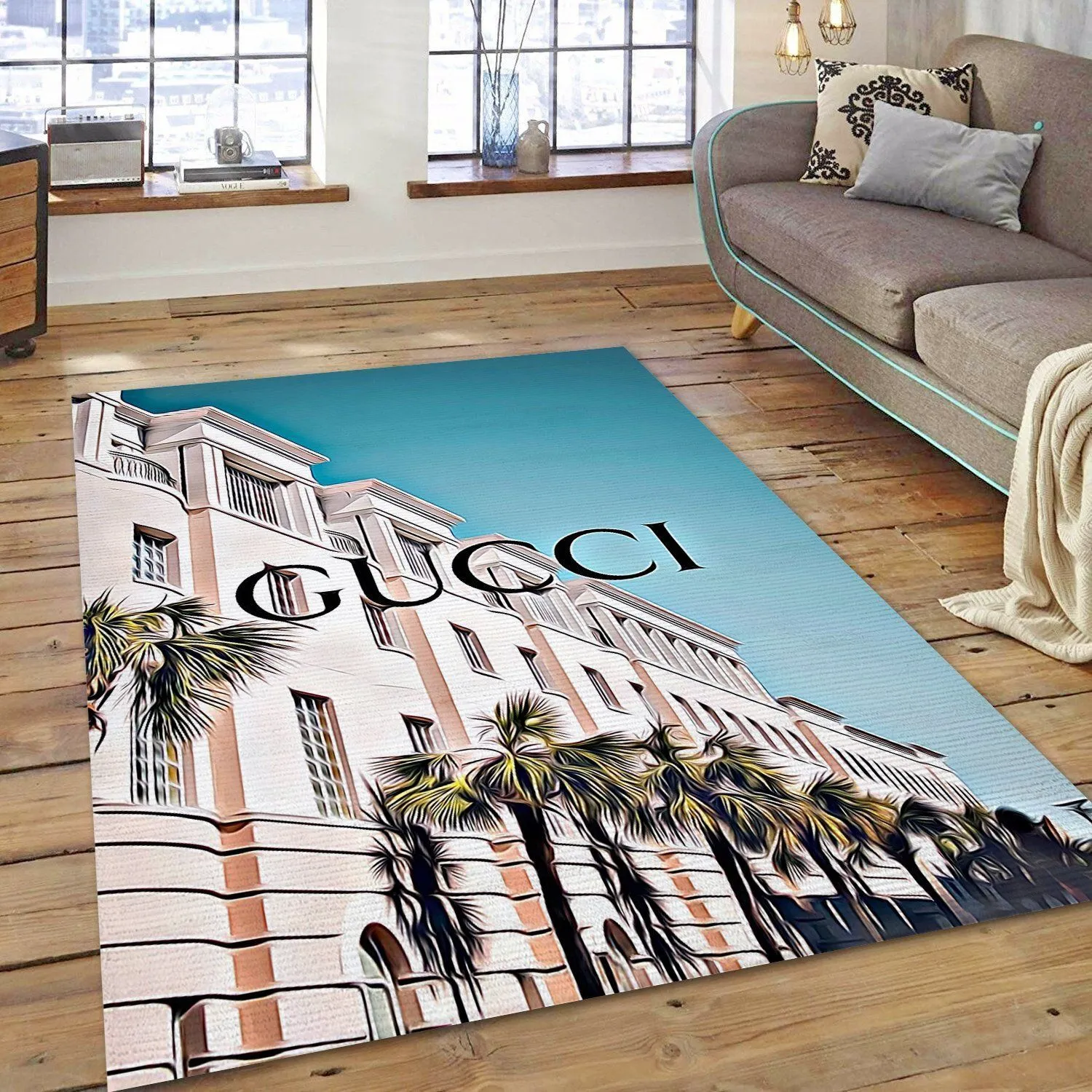 Gucci vintage Rectangle Rug Luxury Door Mat Area Carpet Fashion Brand Home Decor