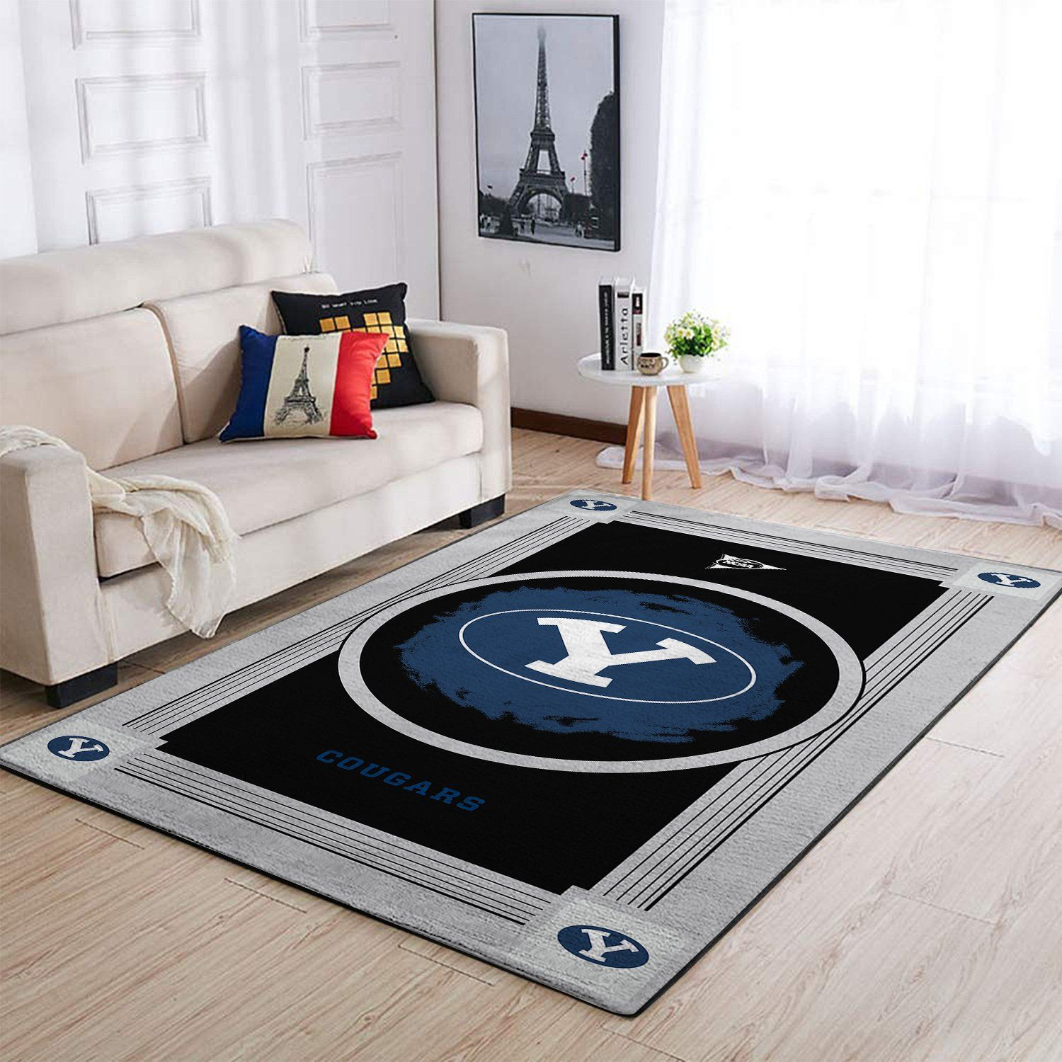 Byu Cougars Ncaa Team Logo Nice Type 8514 Rug Home Decor Living Room Area Carpet