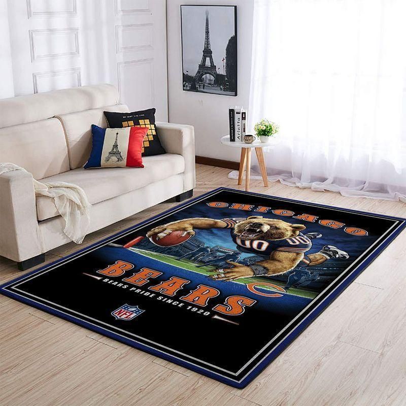 Chicago Bears Ncaa Team Logos Type 8515 Rug Home Decor Living Room Area Carpet