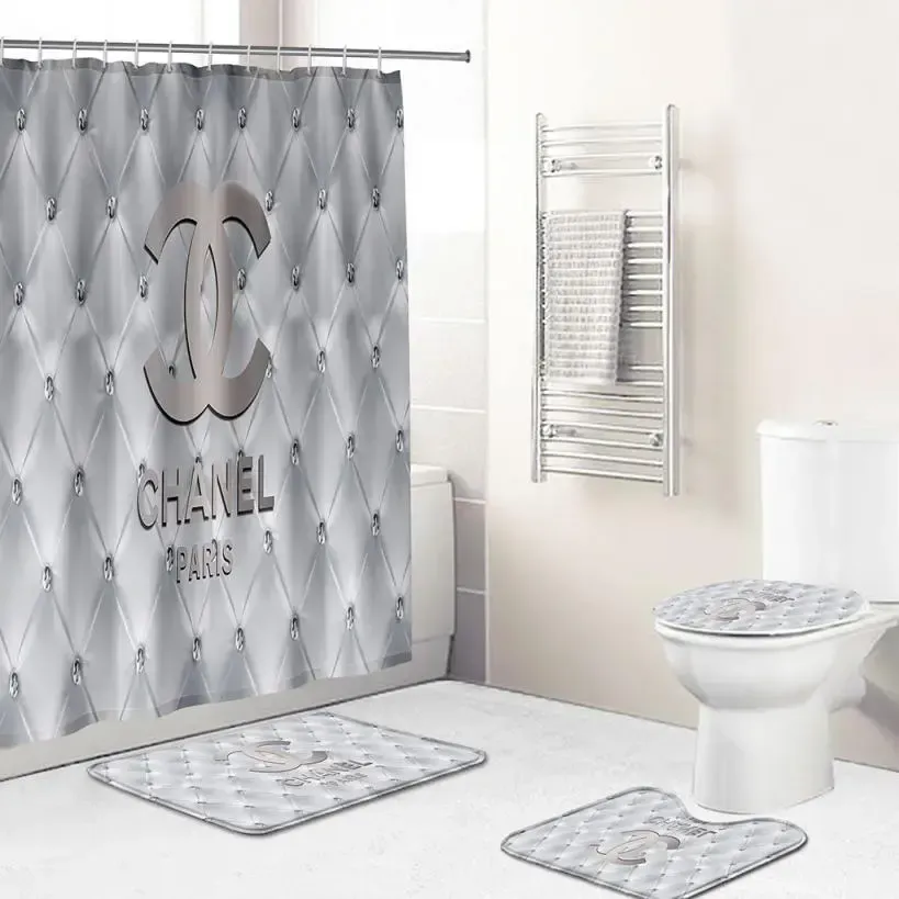 Chanel Bathroom Set Bath Mat Luxury Fashion Brand Home Decor Hypebeast