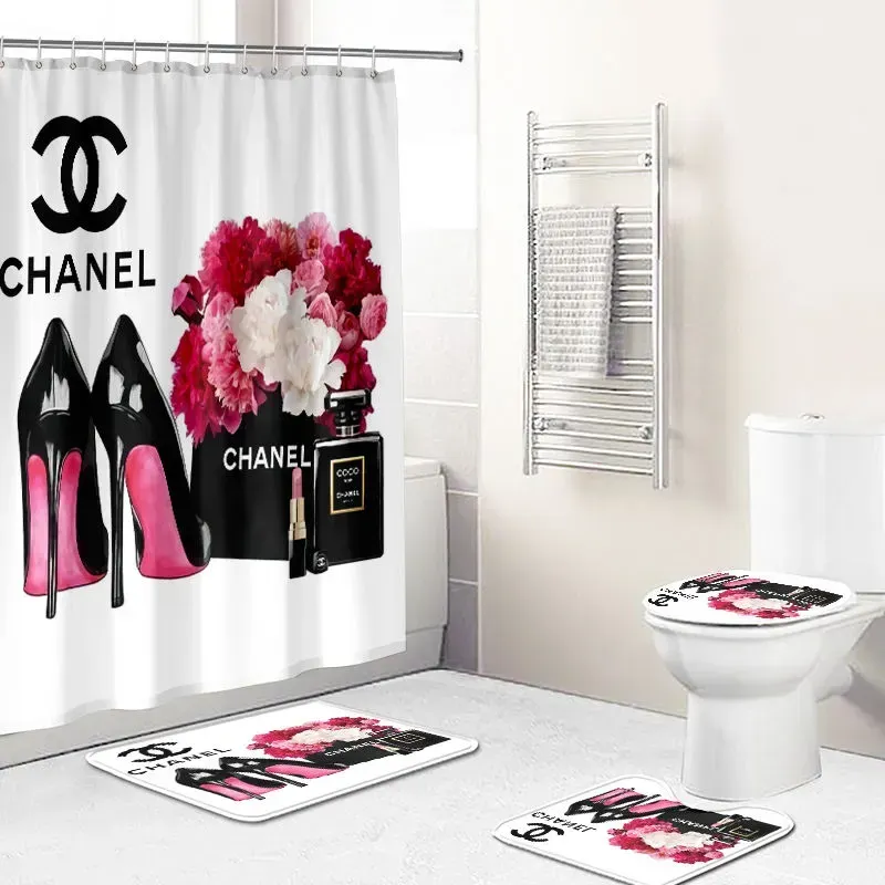 Chanel Bathroom Set Luxury Fashion Brand Home Decor Bath Mat Hypebeast