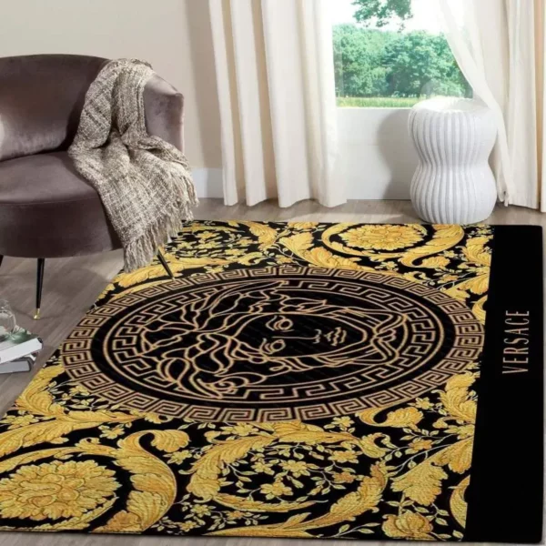 Versace Rectangle Rug Luxury Door Mat Area Carpet Home Decor Fashion Brand