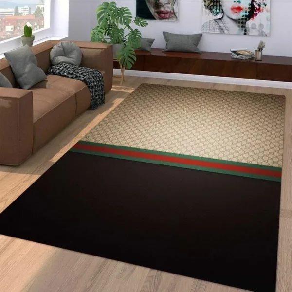 Gucci Retro Rectangle Rug Luxury Home Decor Area Carpet Fashion Brand Door Mat