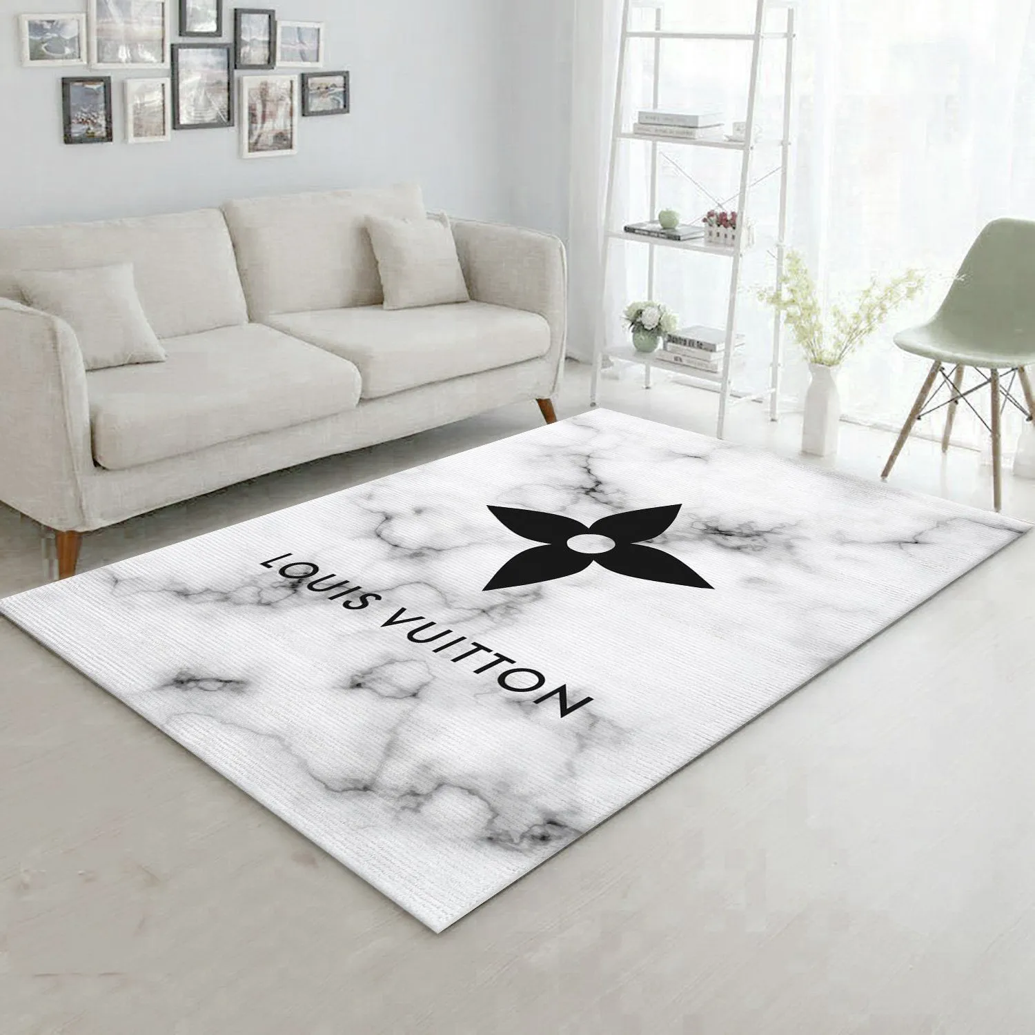 Louis Vuitton Rectangle Rug Area Carpet Luxury Door Mat Home Decor Fashion Brand