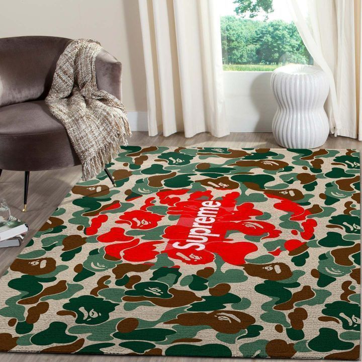 Supreme Rectangle Rug Fashion Brand Luxury Door Mat Home Decor Area Carpet