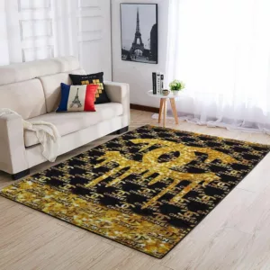 Chanel Golden Rectangle Rug Luxury Area Carpet Fashion Brand Door Mat Home Decor