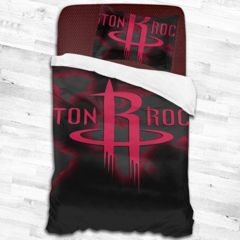 Nba Houston Rockets Logo Type 1699 Bedding Sets Sporty Bedroom Home Decor