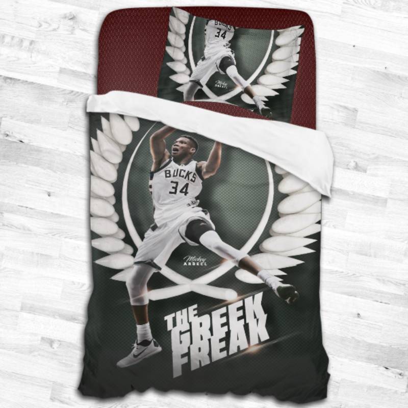 Milwaukee Bucks Logo Type 1806 Bedding Sets Sporty Bedroom Home Decor