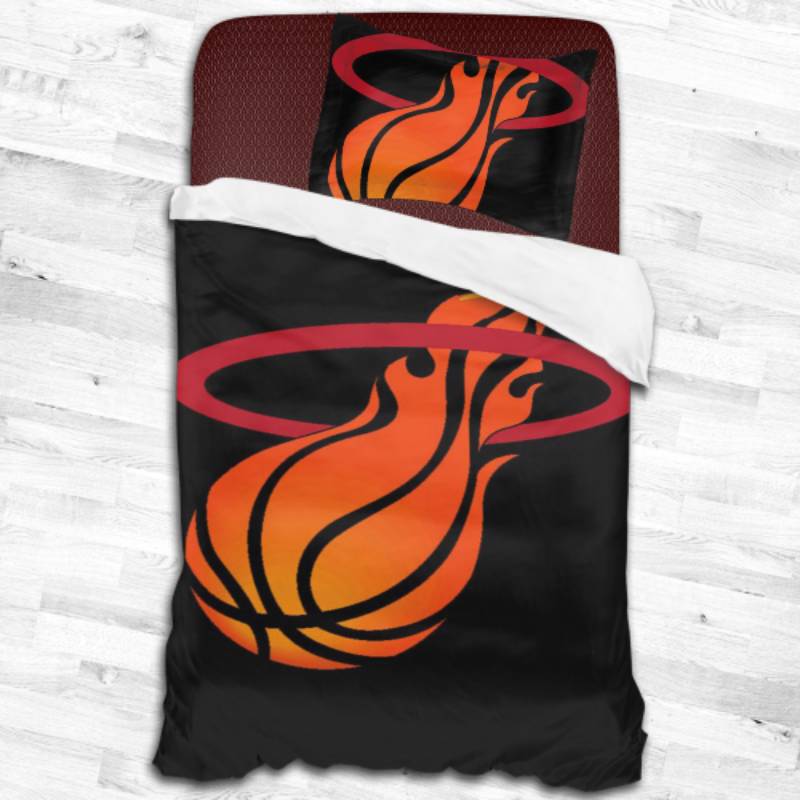 Nba Miami Heat Logo Type 1818 Bedding Sets Sporty Bedroom Home Decor