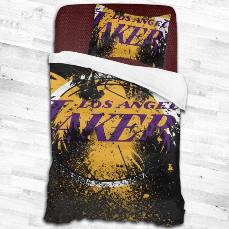 Nba Los Angeles Lakers Logo Type 1819 Bedding Sets Sporty Bedroom Home Decor