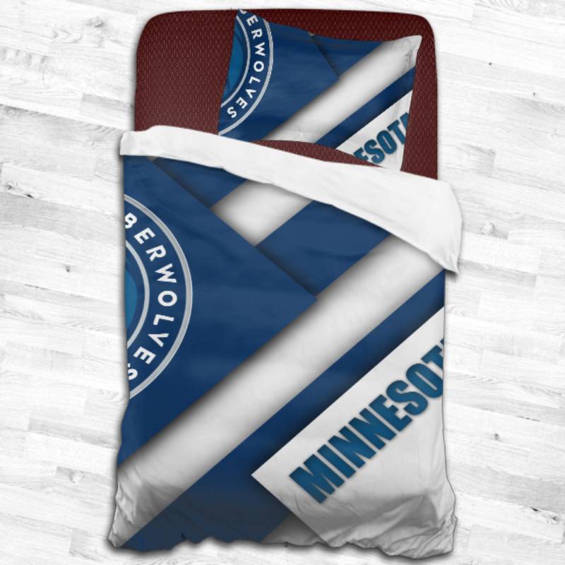 Nba Minnesota Timberwolves Logo Type 1896 Bedding Sets Sporty Bedroom Home Decor