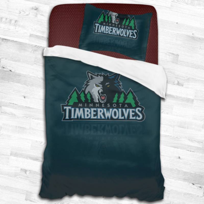 Nba Minnesota Timberwolves Logo Type 1899 Bedding Sets Sporty Bedroom Home Decor