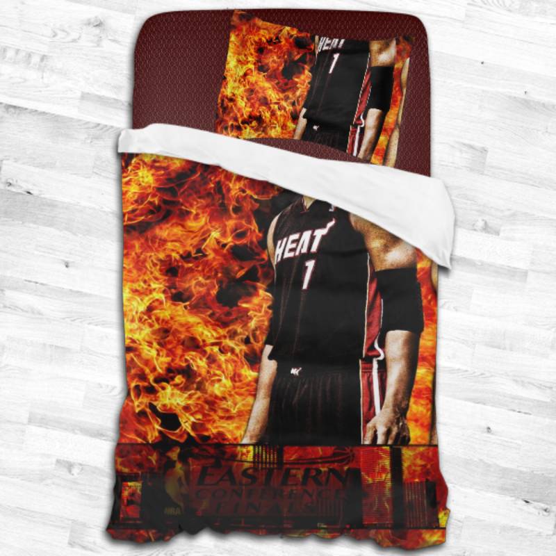 Nba Miami Heat Logo Type 1965 Bedding Sets Sporty Bedroom Home Decor