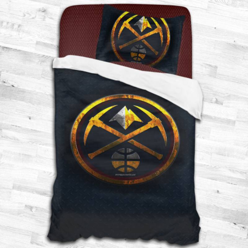 Nba Denver Nuggets Logo Type 2021 Bedding Sets Sporty Bedroom Home Decor