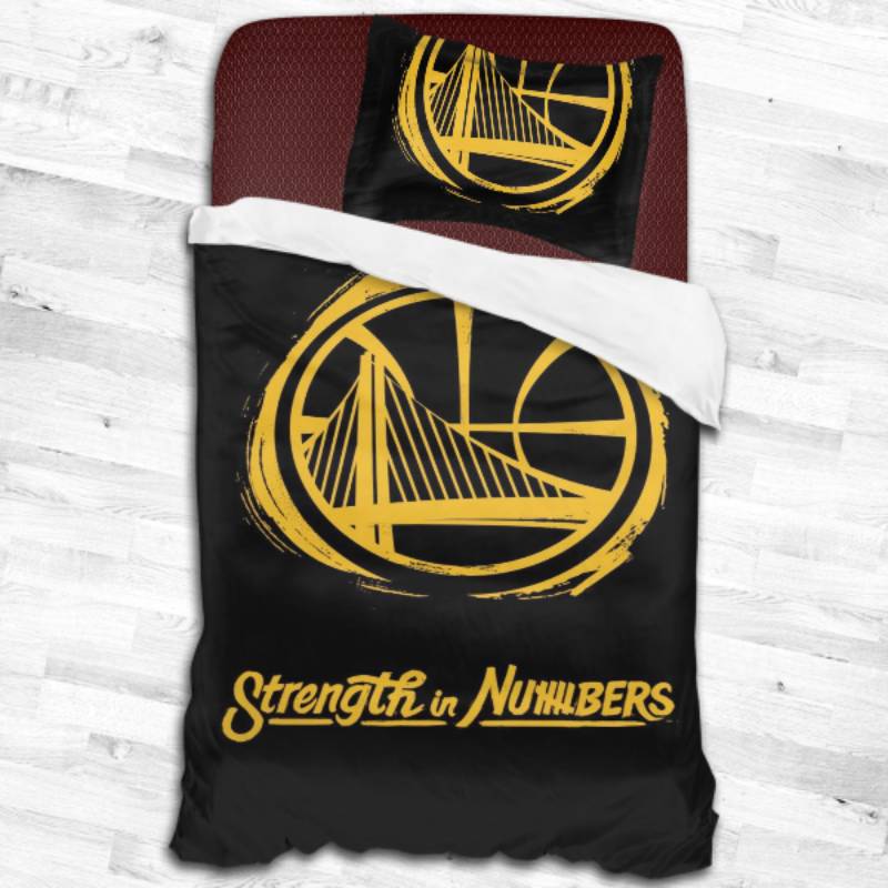 Nba Golden State Warriors Logo Type 2022 Bedding Sets Sporty Bedroom Home Decor