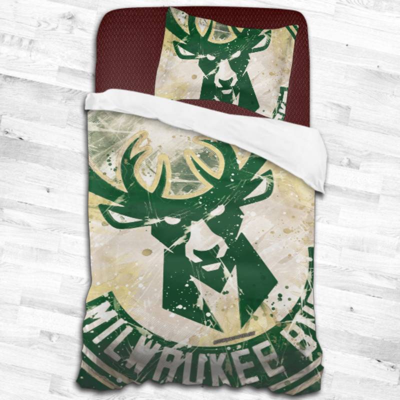 Milwaukee Bucks Logo Type 2086 Bedding Sets Sporty Bedroom Home Decor