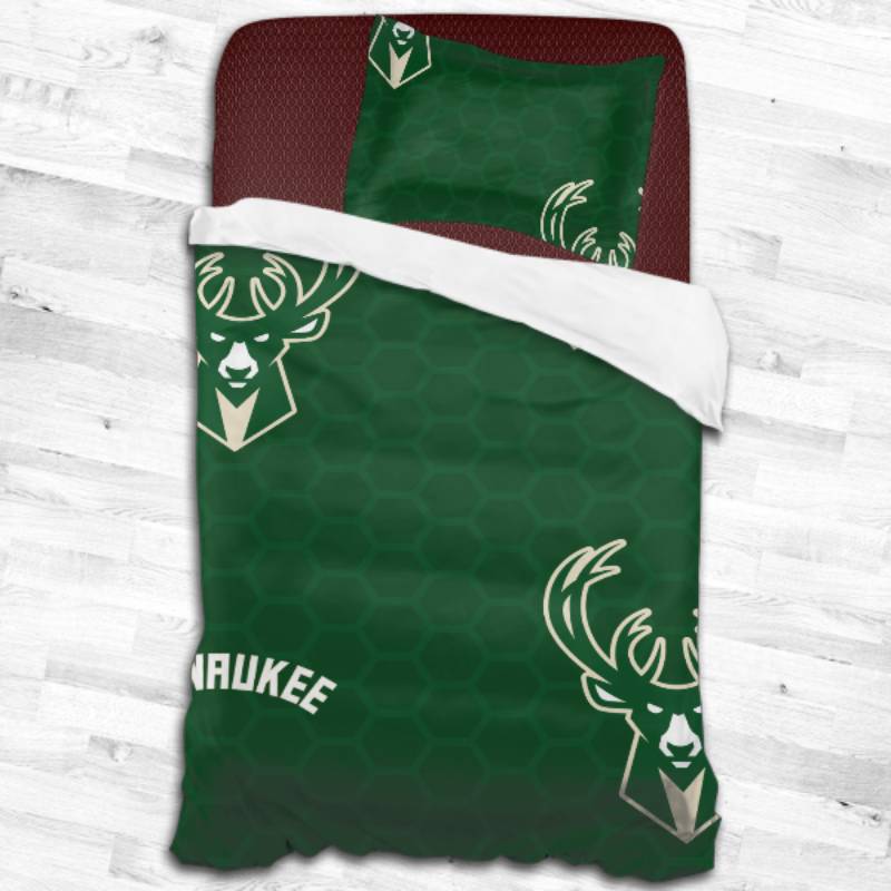 Milwaukee Bucks Logo Type 2204 Bedding Sets Sporty Bedroom Home Decor
