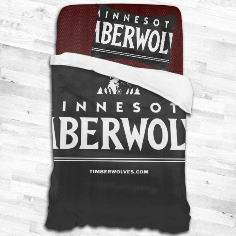 Nba Minnesota Timberwolves Logo Type 2214 Bedding Sets Sporty Bedroom Home Decor
