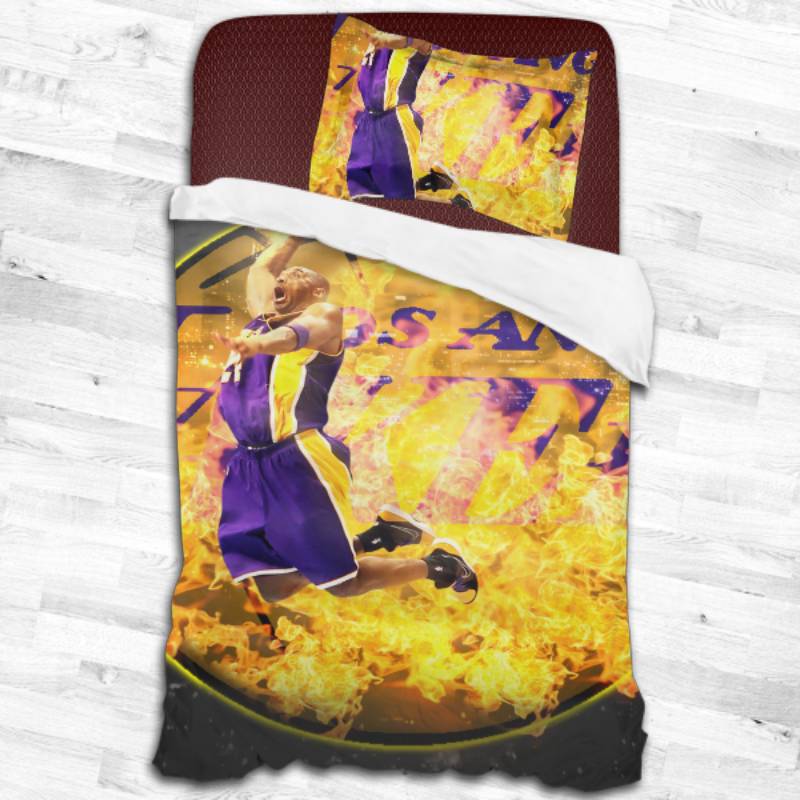 Nba Los Angeles Lakers Logo Type 2283 Bedding Sets Sporty Bedroom Home Decor