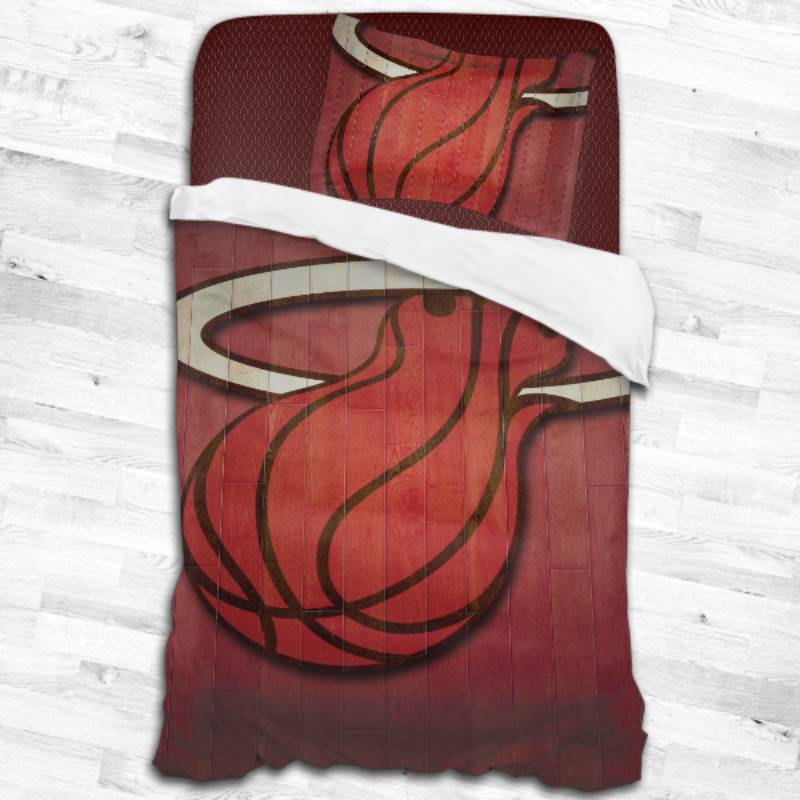 Nba Miami Heat Logo Type 2286 Bedding Sets Sporty Bedroom Home Decor