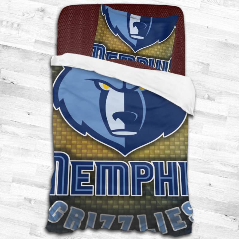 Nba Memphis Grizzlies Logo Type 2290 Bedding Sets Sporty Bedroom Home Decor