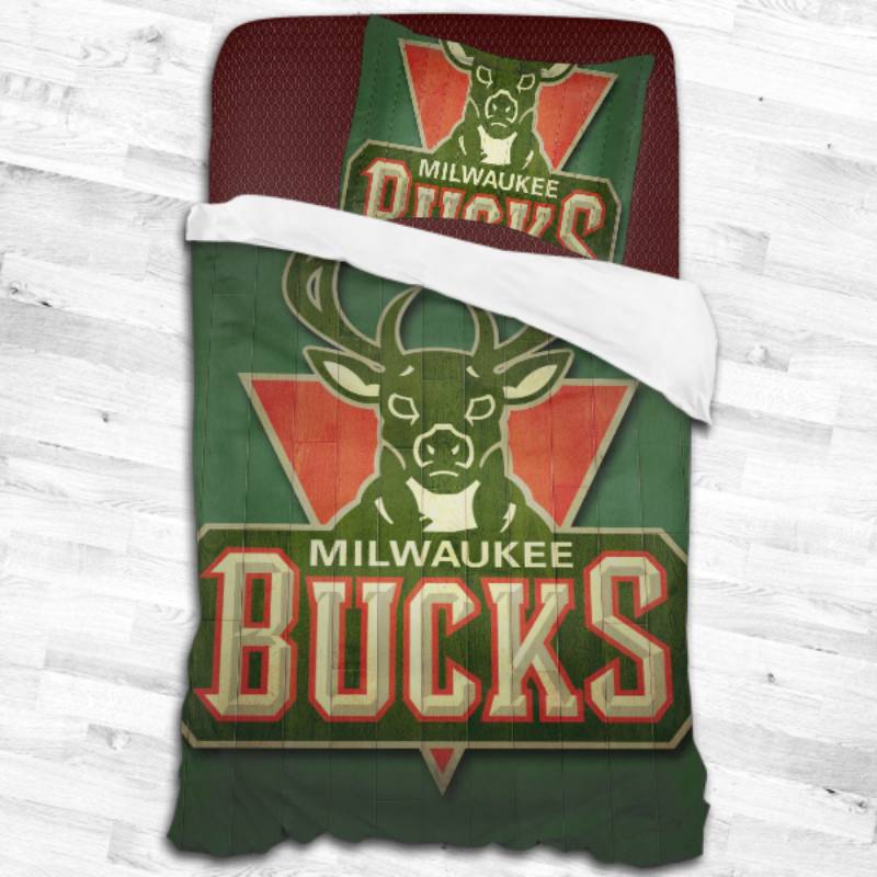 Nba Milwaukee Bucks Logo Type 2291 Bedding Sets Sporty Bedroom Home Decor