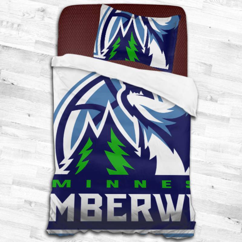 Nba Minnesota Timberwolves Logo Type 2294 Bedding Sets Sporty Bedroom Home Decor