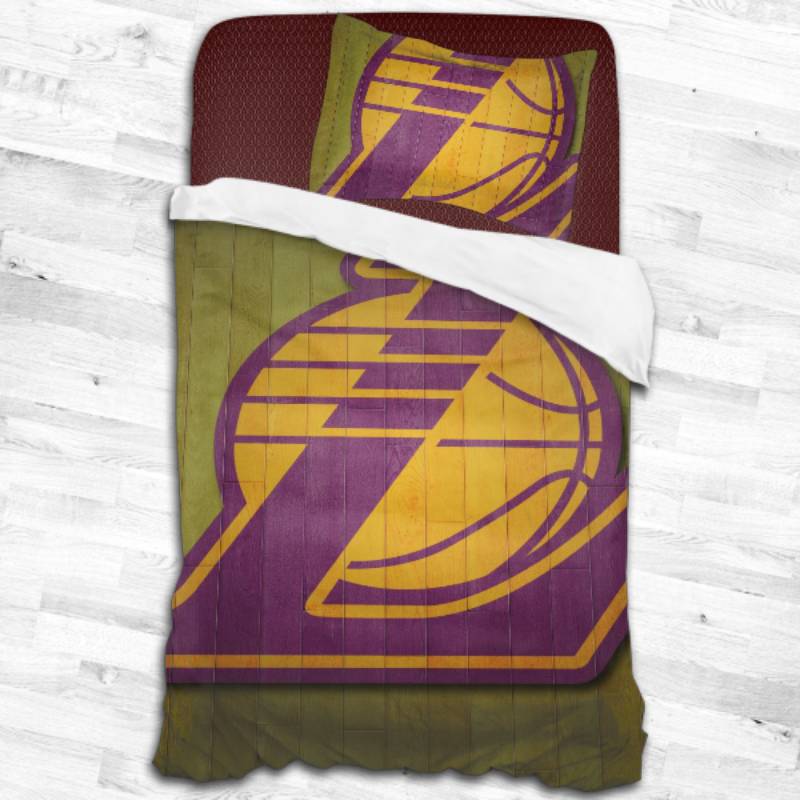 Nba Los Angeles Lakers Logo Type 2297 Bedding Sets Sporty Bedroom Home Decor
