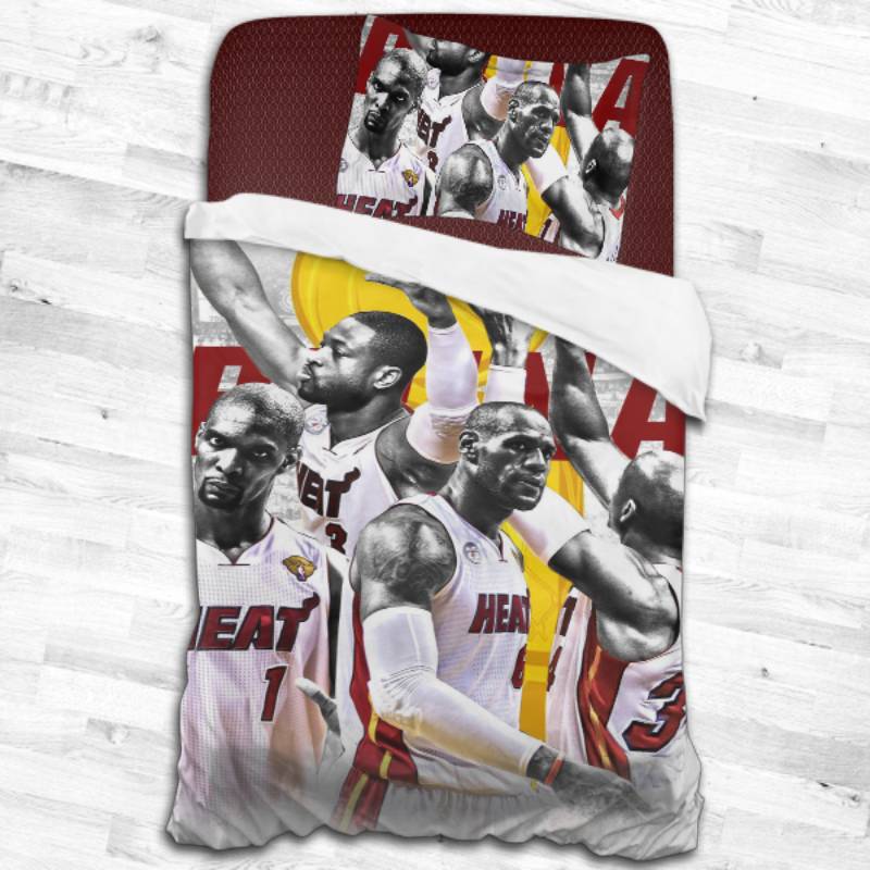 Nba Miami Heat Logo Type 2403 Bedding Sets Sporty Bedroom Home Decor