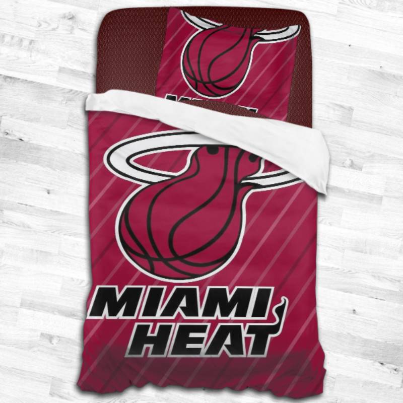 Nba Miami Heat Logo Type 2406 Bedding Sets Sporty Bedroom Home Decor
