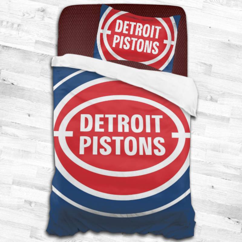 Nba Detroit Pistons Logo Type 2408 Bedding Sets Sporty Bedroom Home Decor