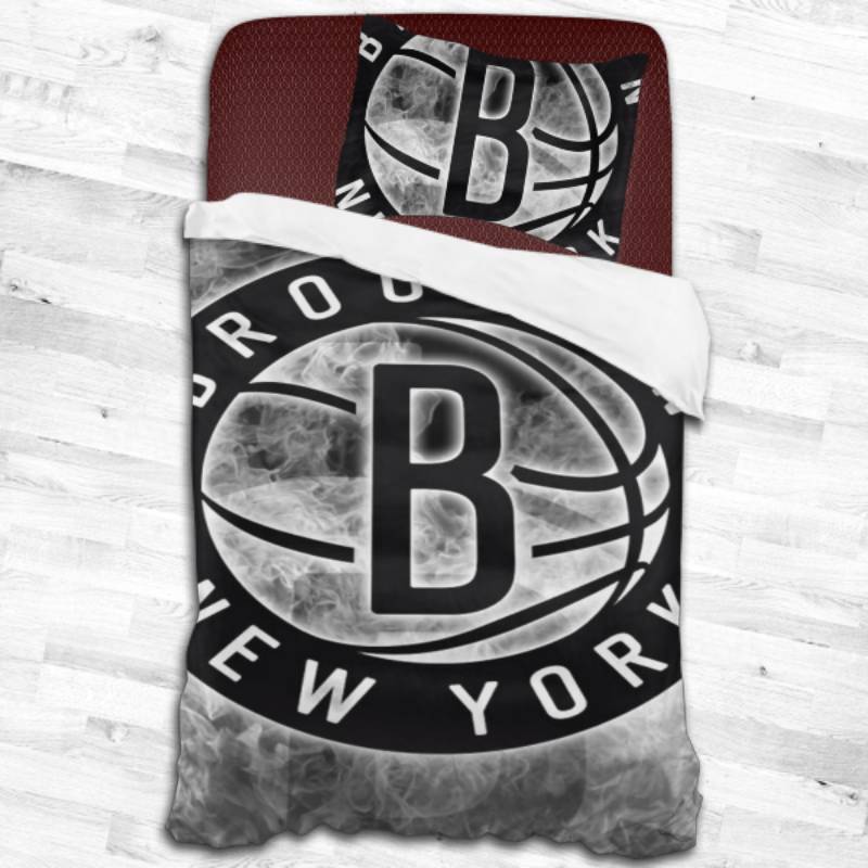 Nba Brooklyn Nets Logo Type 2454 Bedding Sets Sporty Bedroom Home Decor