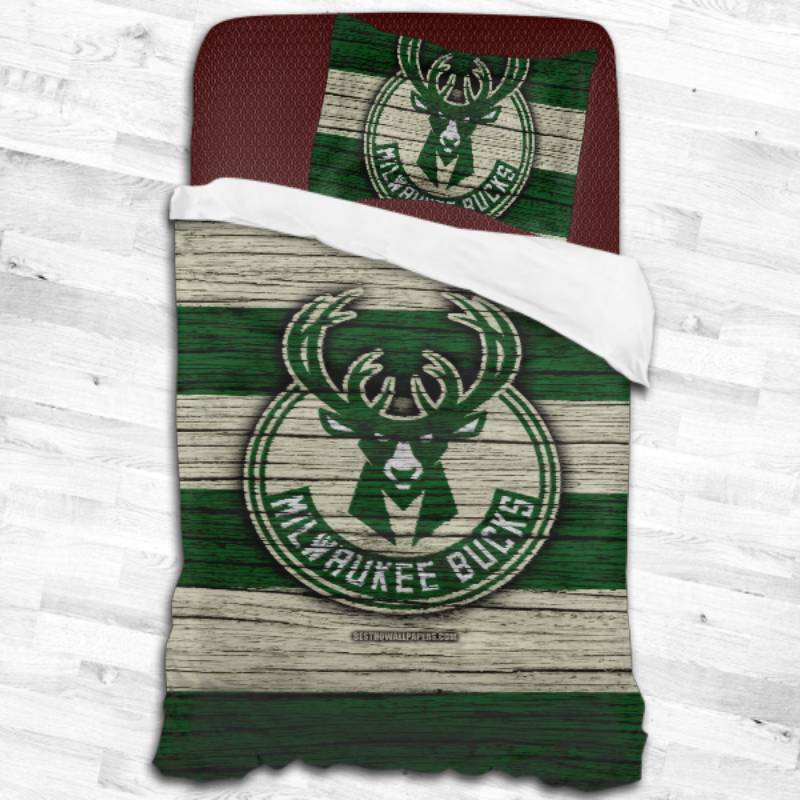Nba Milwaukee Bucks Logo Type 2458 Bedding Sets Sporty Bedroom Home Decor